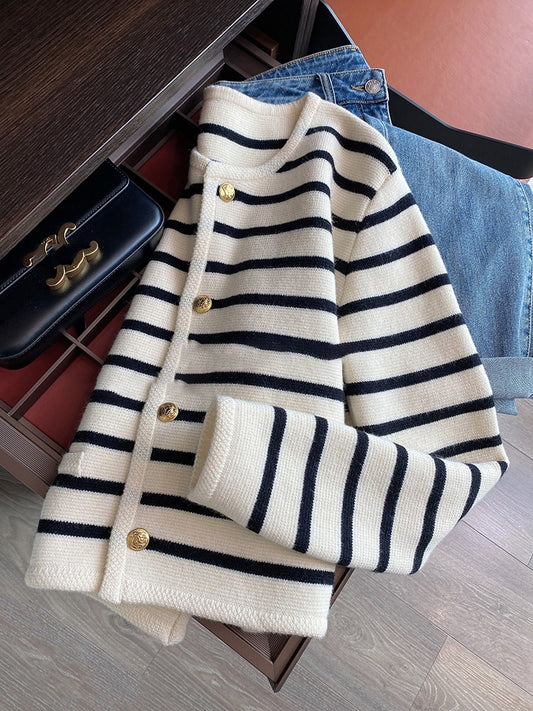 Şeseland | Stripe Patterned Women's Cardigan