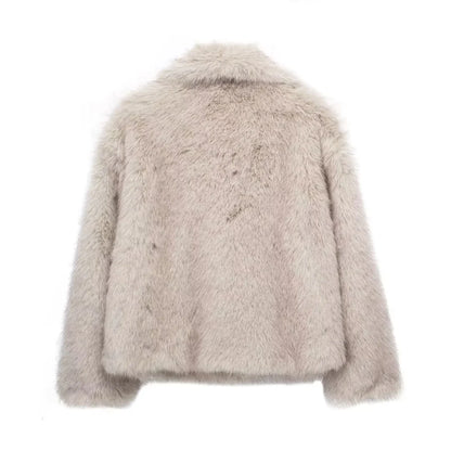 Şeseland Luxury Wool Fur Jacket 