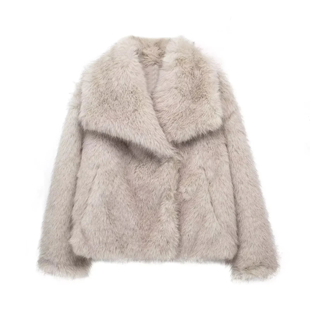 Şeseland Luxury Wool Fur Jacket 