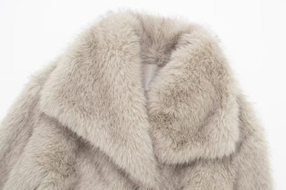 Şeseland Luxury Wool Fur Jacket 