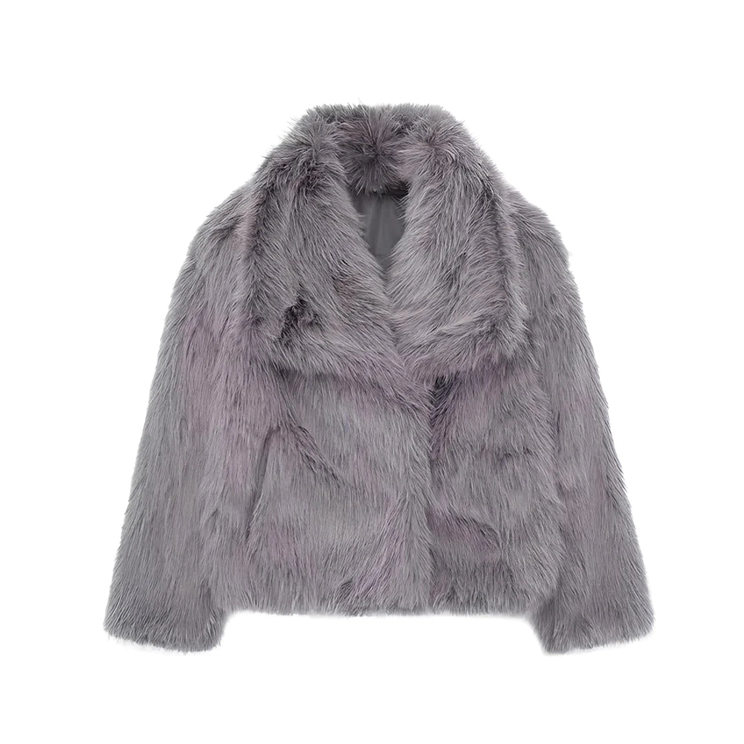 Şeseland Luxury Wool Fur Jacket 